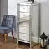 Saville 5 Drawer Chest - Silver, Mirrored