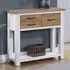 Savona Console Table with 3 Drawers - White, Oak