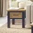 Savona Lamp Table with Drawer - Blue, Oak