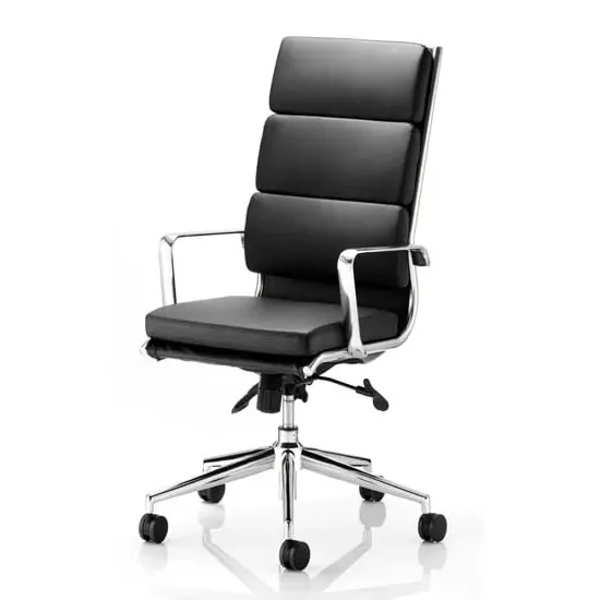 Savoy Executive Office Chair with Arms - Black, Leather