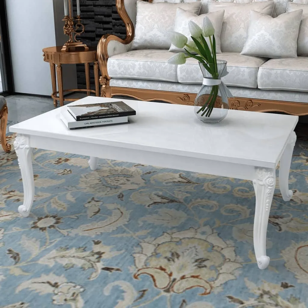 Savva Large Coffee Table - White, High Gloss