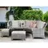 Savvy Corner Dining Set with Ottomans - Grey, Rattan