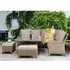 Savvy Corner Dining Set with Ottomans - Natural, Rattan