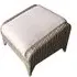 Savvy Rattan Garden Ottoman with Cushion - Natural