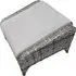 Savvy Rattan Outdoor Ottoman with Cushion - Grey