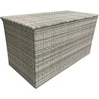 Savvy Rattan Outdoor Storage Box - Grey alternate view