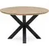 Sawford Round Dining Table - Natural, Black