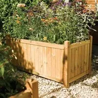 Sawrey Rectangular Garden Planter - Natural, Wood