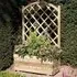 Sawrey Rectangular Garden Planter with Lattice - Natural