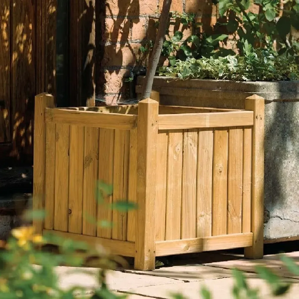 Sawrey Square Garden Planter - Natural, Wood