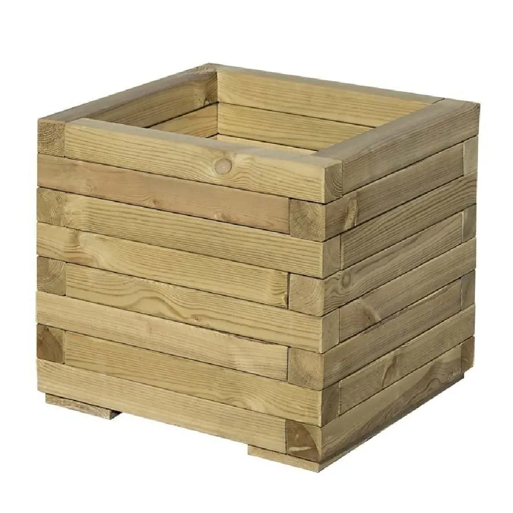Sawrey Square Patio Planter - Natural, Wood image