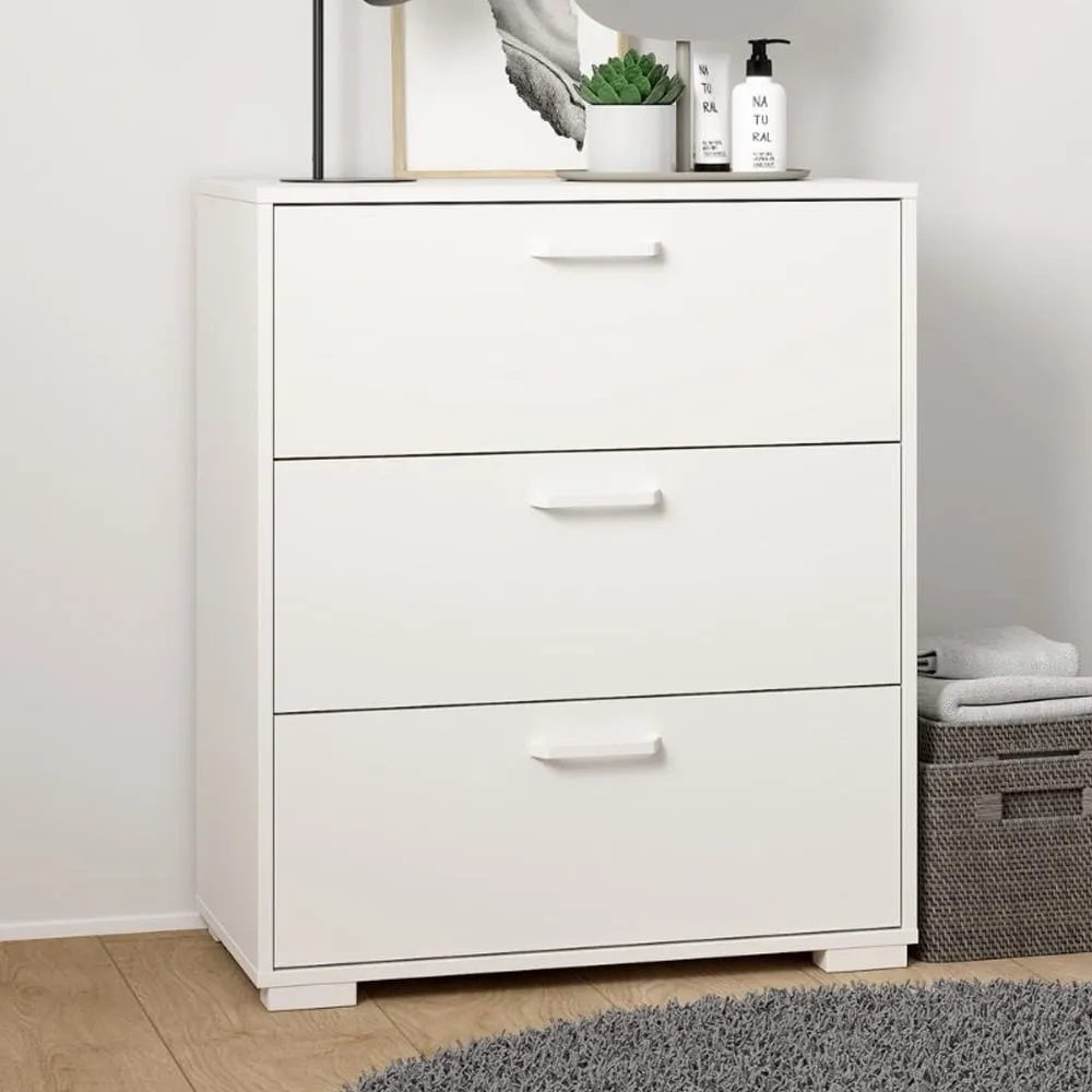 Sayreville 3-Drawer Chest - White, Wood image