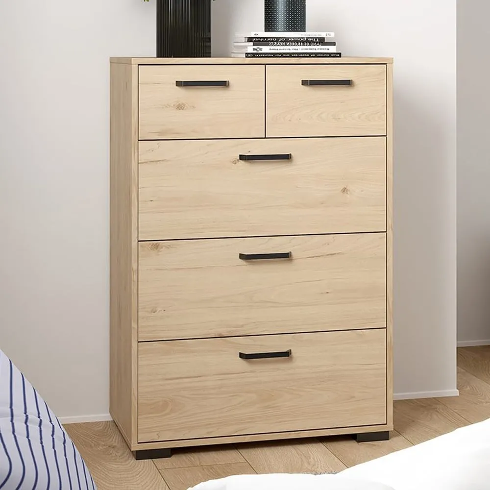 Sayreville 5-Drawer Chest - Jackson Hickory, Wood