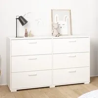 Sayreville 6-Drawer Chest - White, Wood alternate view