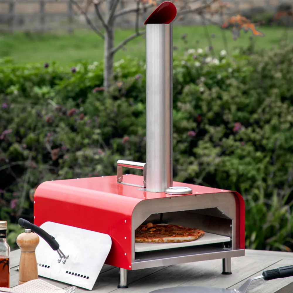 Sayreville Pellet Pizza Oven - Red, Stainless Steel product