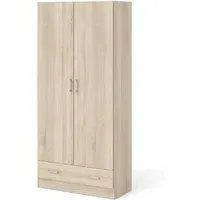 Scalia Wardrobe with 2 Doors 1 Drawer - Oak