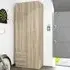Scalia Wardrobe with 2 Doors 3 Drawers - Oak