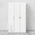 Scalia Wardrobe with 3 Doors 3 Drawers - White