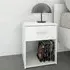 Scalia Wooden Bedside Cabinet with 1 Drawer - White