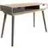 Scandia Laptop Desk with Storage - Oak, Grey