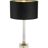 Scarborough Table Lamp - Black, Velvet