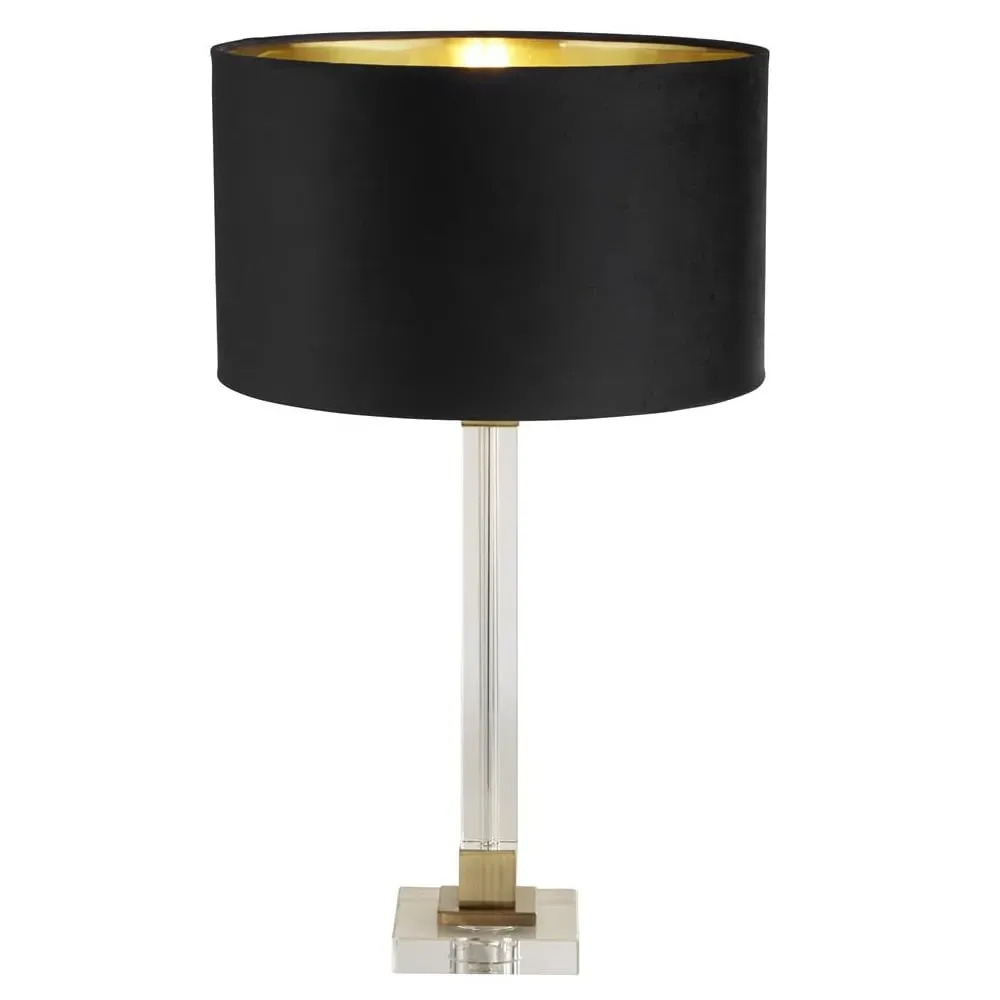 Scarborough Table Lamp - Black, Velvet
