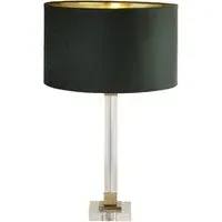 Scarborough Table Lamp - Green, Velvet