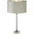 Scarborough Table Lamp - Grey, Velvet