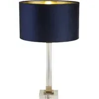 Scarborough Table Lamp - Navy, Velvet