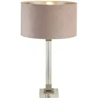 Scarborough Table Lamp - Pink, Velvet