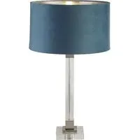 Scarborough Table Lamp - Teal, Velvet
