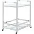 Sceptrum 2 Tier Bar Trolley - Silver, Glass