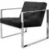 Sceptrum Lounge Chair with Steel Frame - Black, Velvet