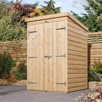 Schijndel Pent Garden Shed with 2 Doors - Natural, Wood alternate view