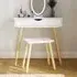 Schofield Dressing Table Set with LED Mirror - White, Wood