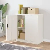 Schriever Steel Office Filing Cabinet with Lock - White