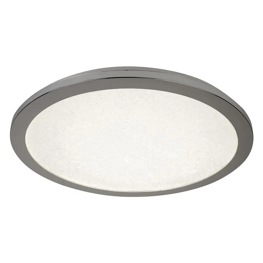 Scilly Small LED Flush Light - Chrome, Crystal Sand