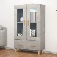 Scipo Highboard with 2 Doors 1 Drawer - Concrete Effect