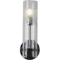 Scope Clear Glass Bathroom Wall Light - Chrome