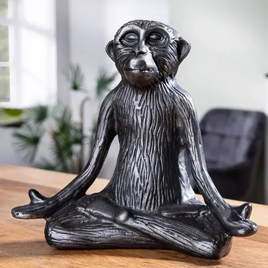 Scranton Aluminium Monkey Sculpture - Anthracite image