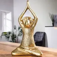 Scranton Aluminium Monkey Sculpture - Gold