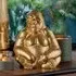 Scranton Gorilla Sculpture - Gold, Aluminium