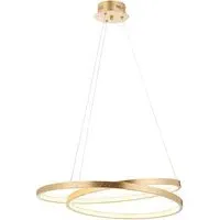 Scribble Ring Ceiling Pendant Light - Gold Leaf