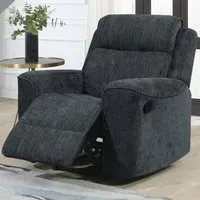 Scribner 1-Seater Recliner Sofa with Manual Function - Dark Grey