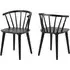 Scribner Dining Chairs In Pair - Black, Wood