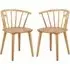 Scribner Dining Chairs In Pair - Matt Oak, Wood