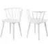 Scribner Dining Chairs In Pair - White, Wood