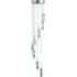 Sculptured Crystal Glass Multi Drop Pendant Light - Chrome