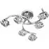 Sculptured Ice 6 Light Curved Semi-Flush Ceiling Light - Chrome
