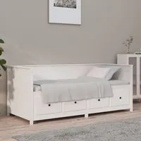 Seath Single Day Bed with Storage - White, Pine Wood alternate view